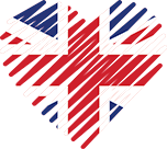 Logo of norgestoppdatingsider.com - UK, Heart Shaped Image of UK flag.